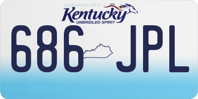 KY license plate 686JPL