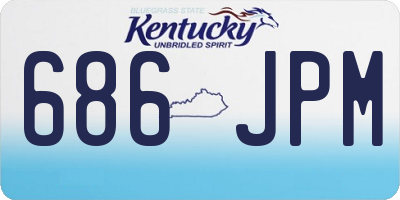 KY license plate 686JPM