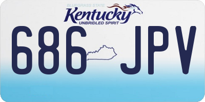KY license plate 686JPV