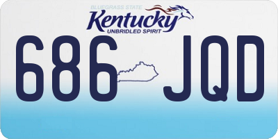 KY license plate 686JQD
