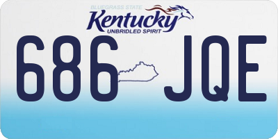 KY license plate 686JQE