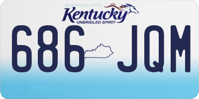 KY license plate 686JQM