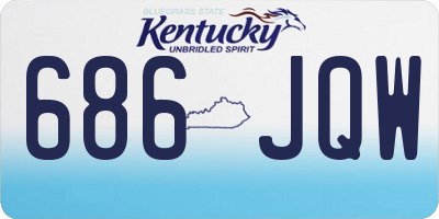 KY license plate 686JQW
