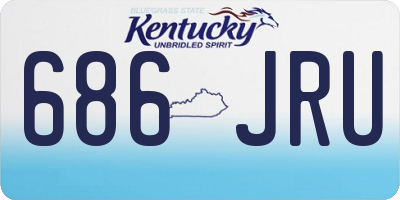 KY license plate 686JRU