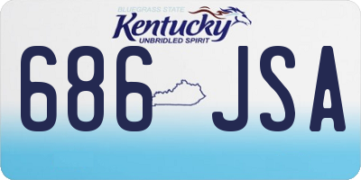 KY license plate 686JSA