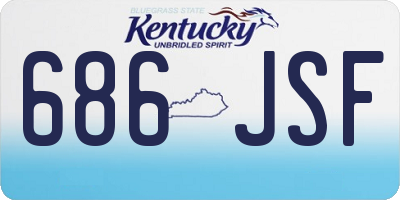 KY license plate 686JSF