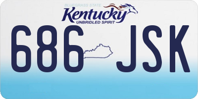 KY license plate 686JSK