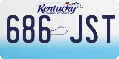 KY license plate 686JST