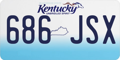 KY license plate 686JSX