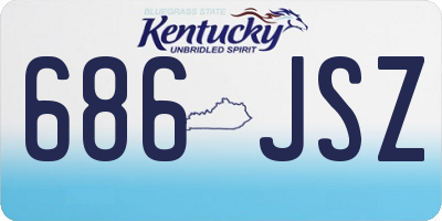 KY license plate 686JSZ