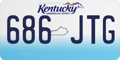 KY license plate 686JTG