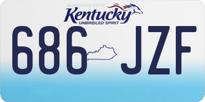 KY license plate 686JZF