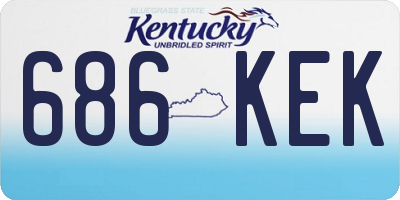KY license plate 686KEK