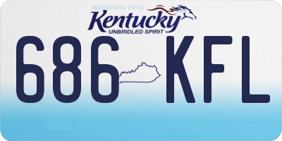KY license plate 686KFL
