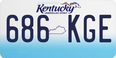 KY license plate 686KGE