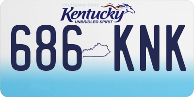 KY license plate 686KNK