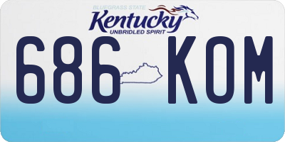 KY license plate 686KOM