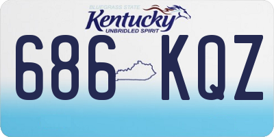 KY license plate 686KQZ