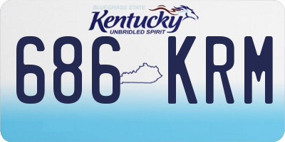 KY license plate 686KRM