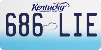 KY license plate 686LIE