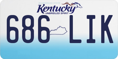 KY license plate 686LIK