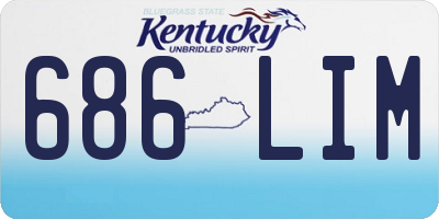 KY license plate 686LIM