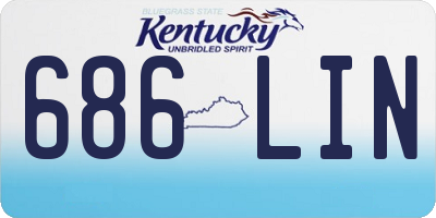 KY license plate 686LIN
