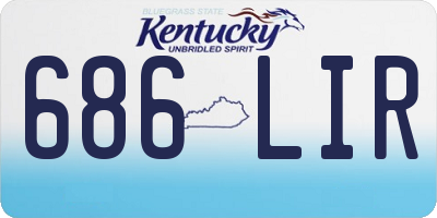 KY license plate 686LIR