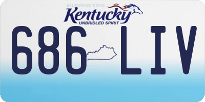KY license plate 686LIV