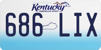 KY license plate 686LIX