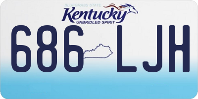 KY license plate 686LJH