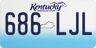 KY license plate 686LJL