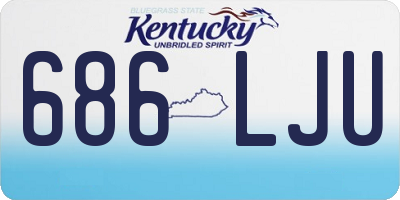 KY license plate 686LJU