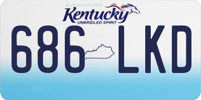 KY license plate 686LKD