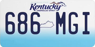 KY license plate 686MGI
