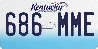 KY license plate 686MME