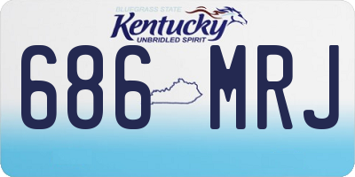 KY license plate 686MRJ