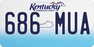 KY license plate 686MUA