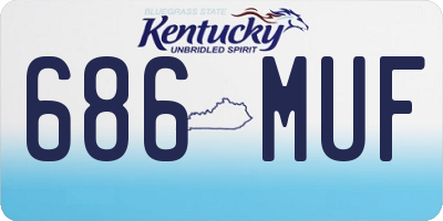 KY license plate 686MUF