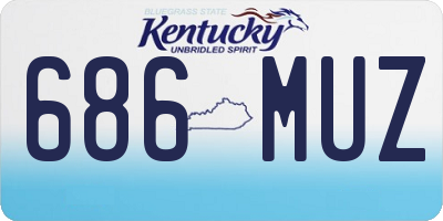 KY license plate 686MUZ