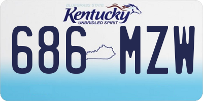 KY license plate 686MZW