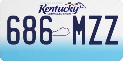 KY license plate 686MZZ