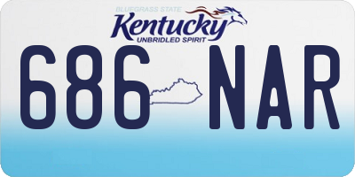 KY license plate 686NAR