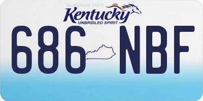 KY license plate 686NBF