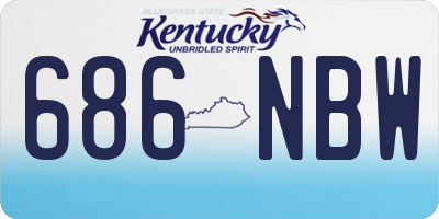 KY license plate 686NBW
