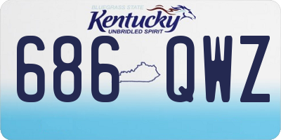 KY license plate 686QWZ