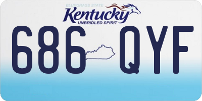 KY license plate 686QYF