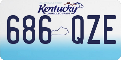 KY license plate 686QZE