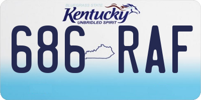 KY license plate 686RAF