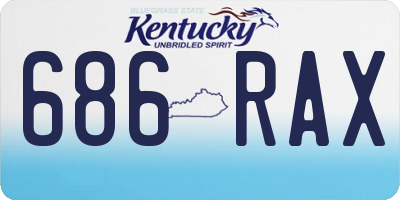KY license plate 686RAX